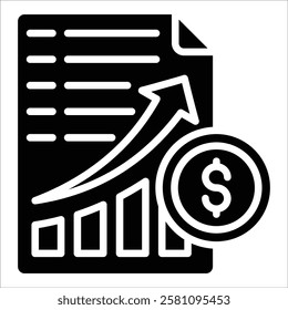 Financial Report Icon Element For Design