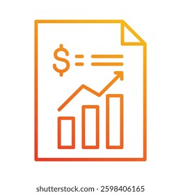 Financial Report Icon Element For Design