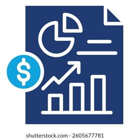 Financial Report Icon Element For Design