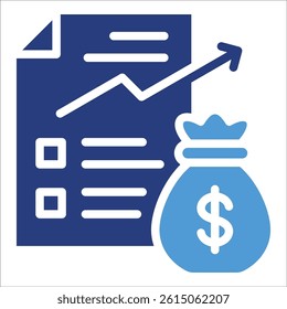 Financial Report Icon Element For Design