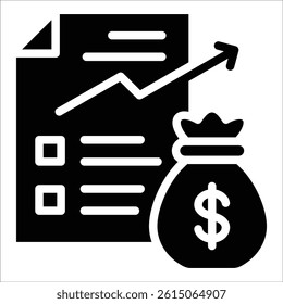 Financial Report Icon Element For Design