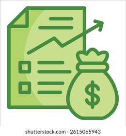 Financial Report Icon Element For Design