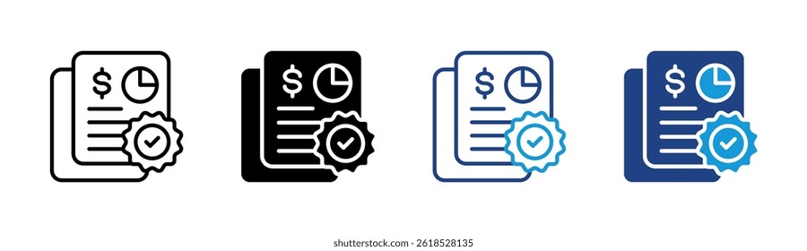 Financial Report Icon Element For Design