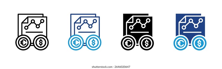 Financial Report Icon Element For Design