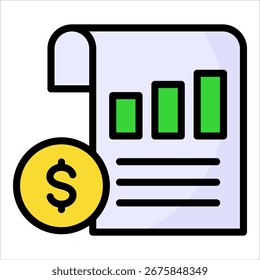 Elemento Ícone Do Relatório Financeiro Para Design