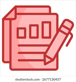 Financial Report Icon Element For Design