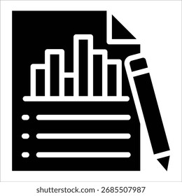 Financial Report Icon Element For Design