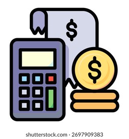Financial Report Icon Element For Design