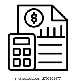Financial Report Icon Element For Design