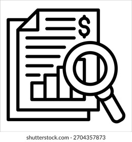 Icon-Element für Finanzbericht für Entwurf