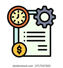 Financial Report Icon Element For Design