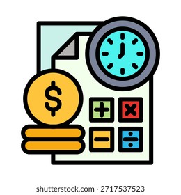 Elemento de icono de informe financiero para diseño