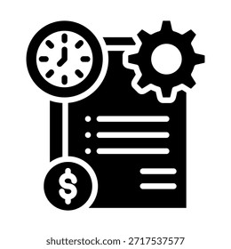 Financial Report Icon Element For Design