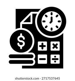 Financial Report Icon Element For Design