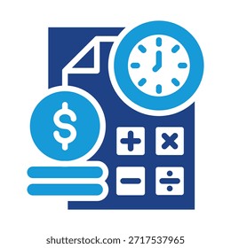 Financial Report Icon Element For Design
