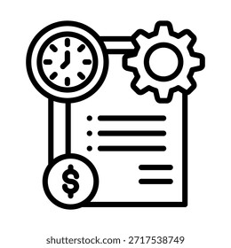 Financial Report Icon Element For Design