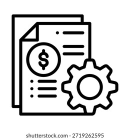 Elemento de icono de informe financiero para diseño