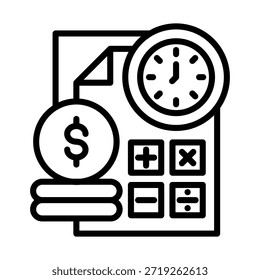 Icon-Element für Finanzbericht für Entwurf
