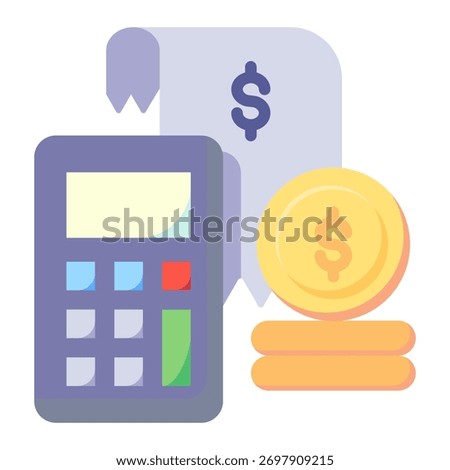 Financial Report Icon Element For Design