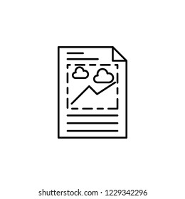 financial report icon. Element of editorial design icon. Thin line icon for website design and development, app development. Premium icon