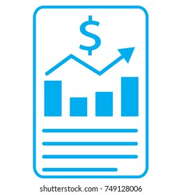 financial report icon on white background. financial report sign. flat style. 