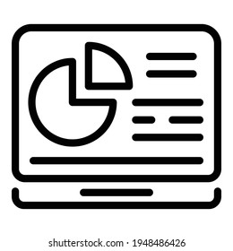 Finanzbericht-Symbol Rahmenfinanzbericht, Vektorsymbol für Webdesign einzeln auf weißem Hintergrund