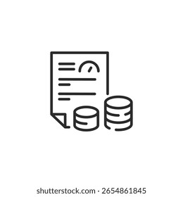 Financial report icon. Simple financial report icon for social media app and web design. Vector illustration