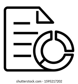 Financial report icon. Vector graphics.