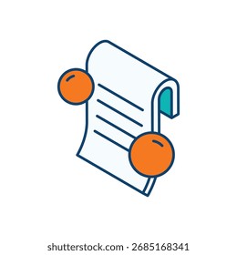 Icono de informe financiero Ilustración de stock de Vector