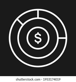 Financial report, income, pie chart icon vector image. Can also be used for Finance and Money. Suitable for use on web apps, mobile apps and print media.