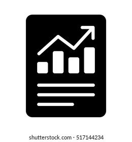 Financial report or income statement flat vector icon for apps and websites