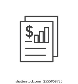 Financial report isolated icon. vector illustration.