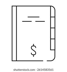 financial report line icon vector. financial report sign. isolated contour symbol black illustration