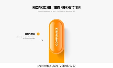 Presentación de diapositivas de infografía de un elemento de informe financiero. Desarrollo de publicidad Diseño de diapositivas de diagrama de 1 opción. Revisión del mercado Presentación Ilustración vectorial de la Plantilla.