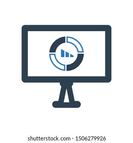 Financial report, financial, pie chart icon