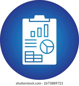 Financial Report sinle vector icon illustration