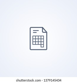 Financial report, vector best gray line icon on white background, EPS 10