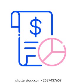 Financial Report Vector for Data-Driven Business. Automated accounting chart illustration, financial planning concept, quarterly review design.