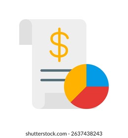 Financial Report Vector for Data-Driven Business. Automated accounting chart illustration, financial planning concept, quarterly review design.