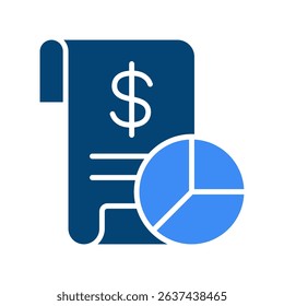 Financial Report Vector for Data-Driven Business. Automated accounting chart illustration, financial planning concept, quarterly review design.