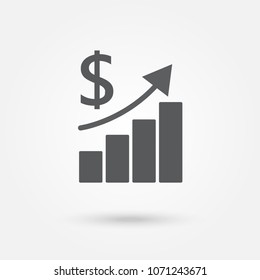 Financial Report vector icon on gray background