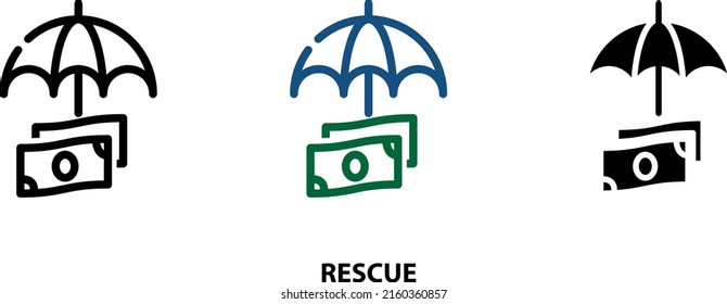 Financial Rescue Icon , vector illustration