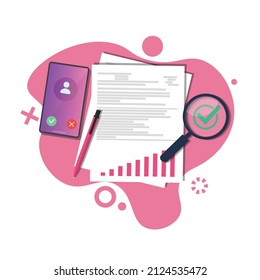 
Financial research and report. A document with the verification data and the result of the analysis. Audit report study or financial risk access assessment