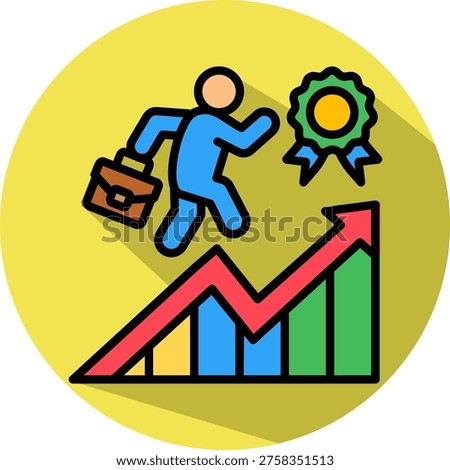 Financial Restoration Icon isometric Vector Illustration
