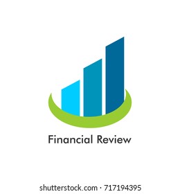 Financial Review Logo Vector Template Design 
