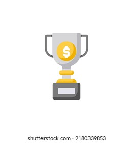 Financial Reward Icon Flat Style Design. Financial Reward Icon Vector Illustration. Isolated On White Background.