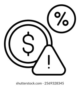Financial Risk Icon Element For Design