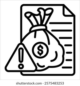 Financial Risk Icon Element For Design