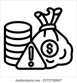 Financial Risk Icon Element For Design