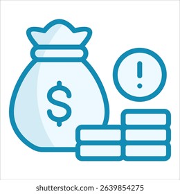 Financial Risk Icon Element For Design